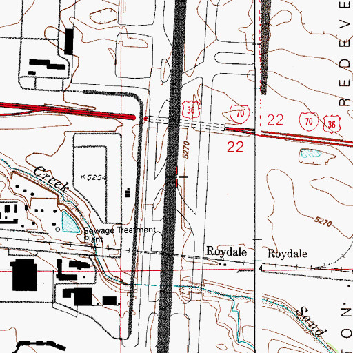Topographic Map of Stapleton Redevelopment Site, CO