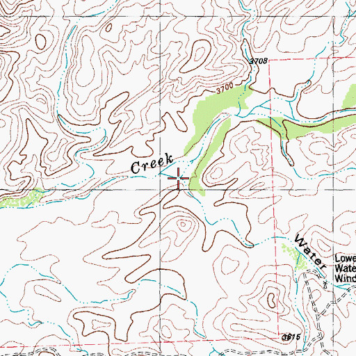 Topographic Map of Water Canyon, TX