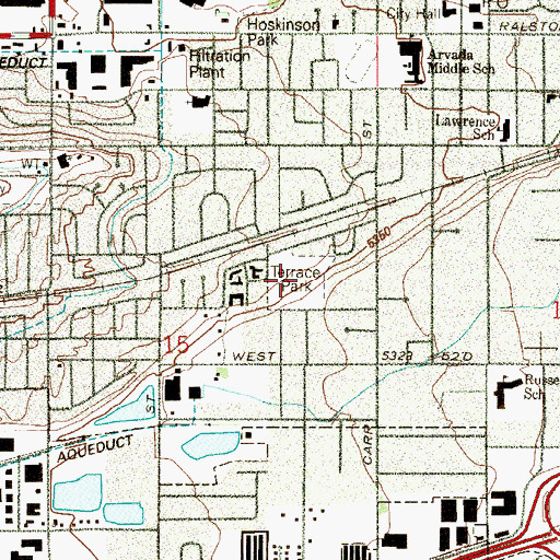 Topographic Map of Terrace Park, CO