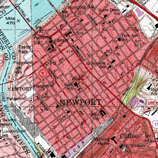 Topographic Map of Salem Methodist Church (historical), KY