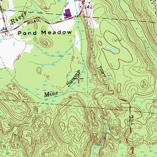 Topographic Map of Mine Swamp, CT