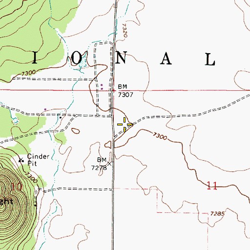 Topographic Map of Jerrys Tank, AZ