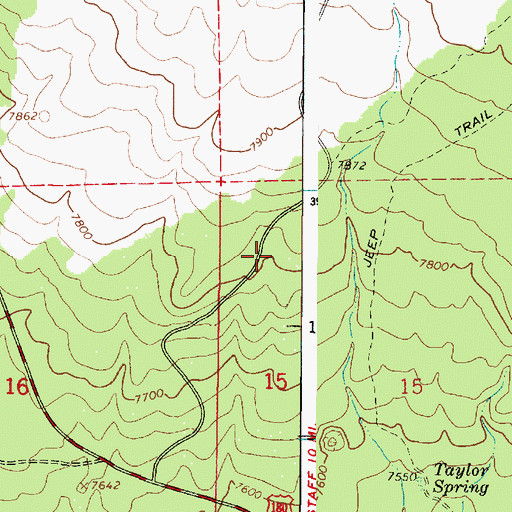 Topographic Map of Stagecoach Tank, AZ