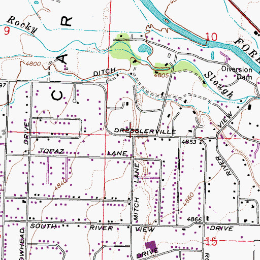 Topographic Map of Calvary Chapel Carson Valley Faith Christian Academy, NV