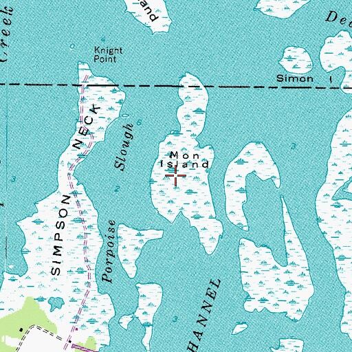 Topographic Map of South Buckle Island, NC