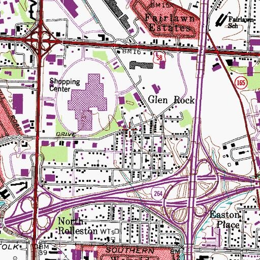 Topographic Map of Norfolk Fire - Rescue Station 4, VA