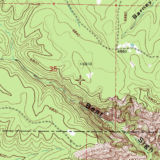 Topographic Map of Lil Round Tank, AZ
