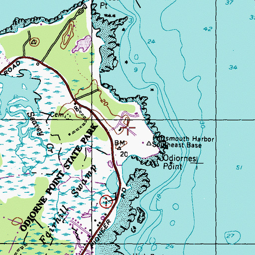 Topographic Map of Rye Air Force Station (historical), NH