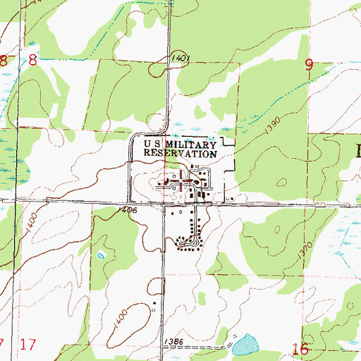 Topographic Map of Wadena Air Force Station (historical), MN