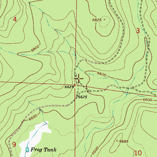 Topographic Map of Willard Mountain Tank, AZ