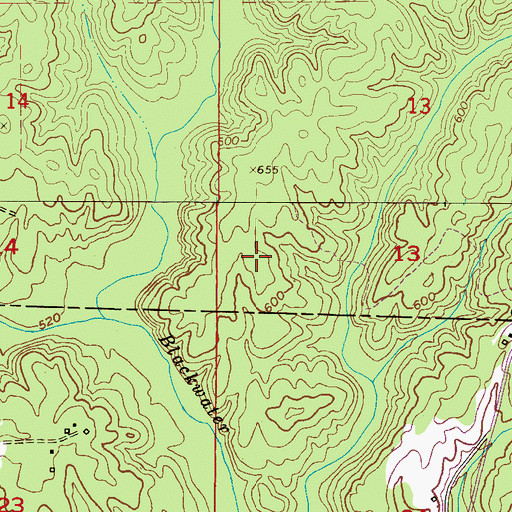 Topographic Map of King Cemetery, AL