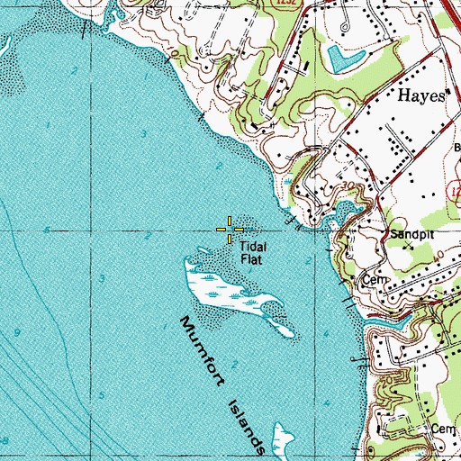 Topographic Map of Big Mumfort Island, VA