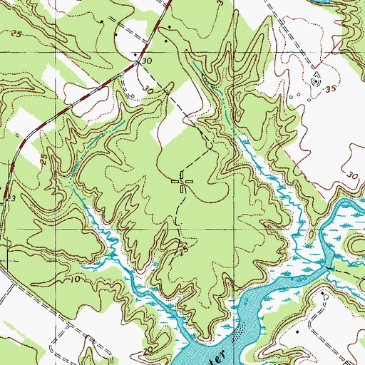 Topographic Map of Carters Cove, VA