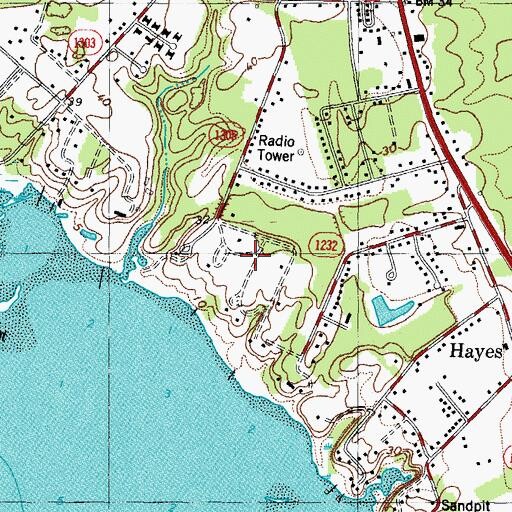 Topographic Map of Neva Terrace, VA