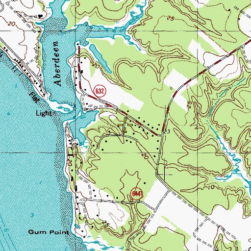 Topographic Map of Rosewell Harbor, VA