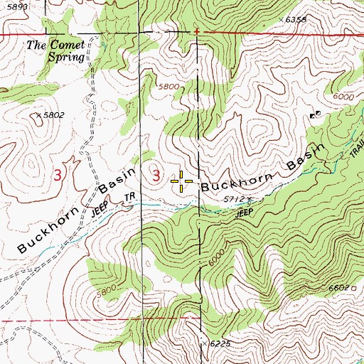 Topographic Map of Buckhorn Basin, AZ