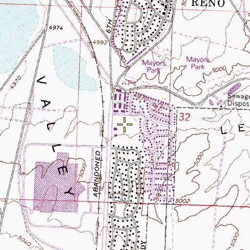 Topographic Map of Sierra Nevada Academy Charter School, NV