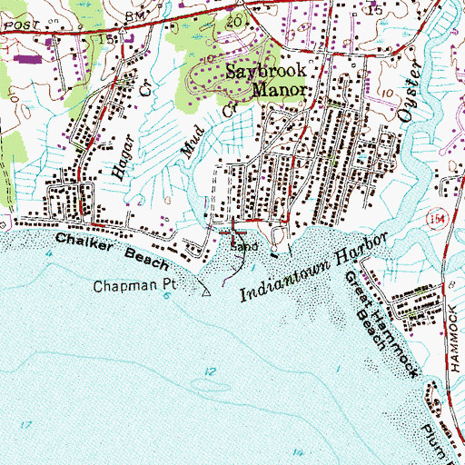 Topographic Map of Mud Creek, CT