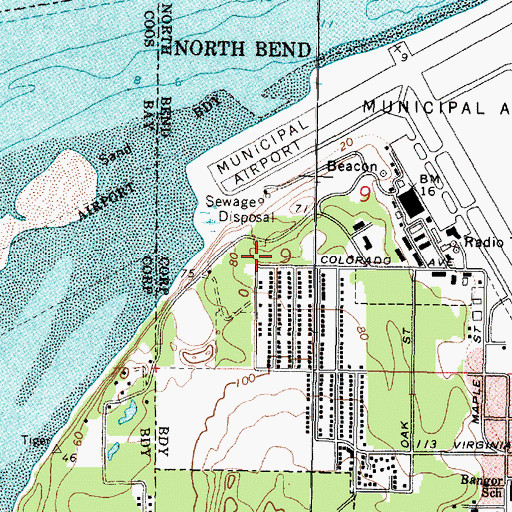 Topographic Map of Airport Heights Park, OR