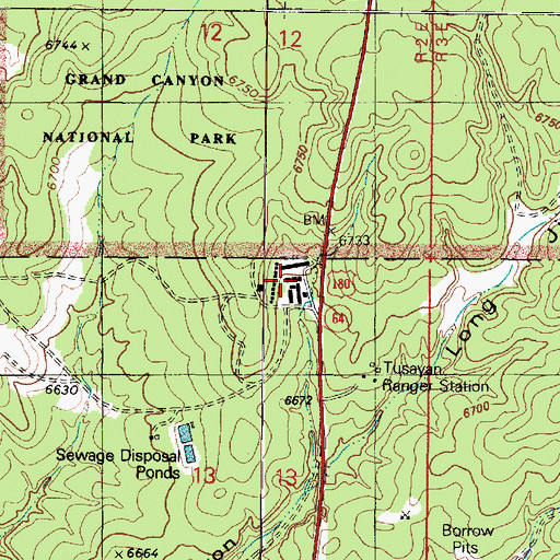 Topographic Map of Moqui Camp, AZ