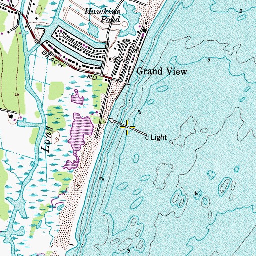 Topographic Map of Grandview Fishing Pier, VA