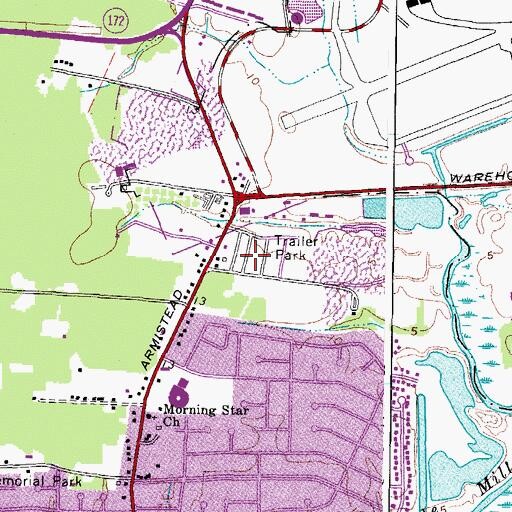 Topographic Map of Gardners Mobile Home Park, VA