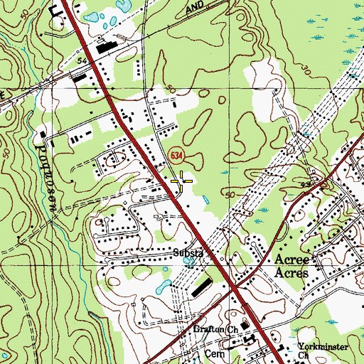 Topographic Map of Saint Mark Lutheran Church, VA