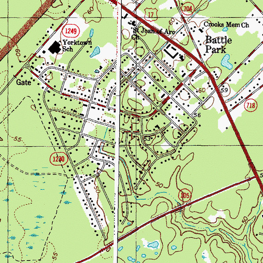 Topographic Map of Edgehill, VA