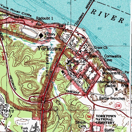 Topographic Map of On-The-Hill Cultural Arts Center, VA