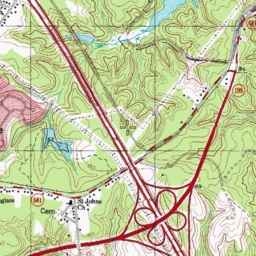 Topographic Map of Busch Commerce Park, VA