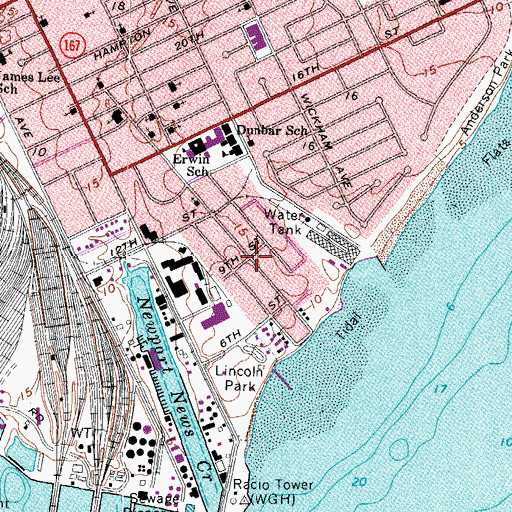 Topographic Map of Lassiter Court, VA