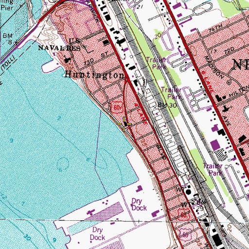 Topographic Map of Trinity Lutheran Church, VA