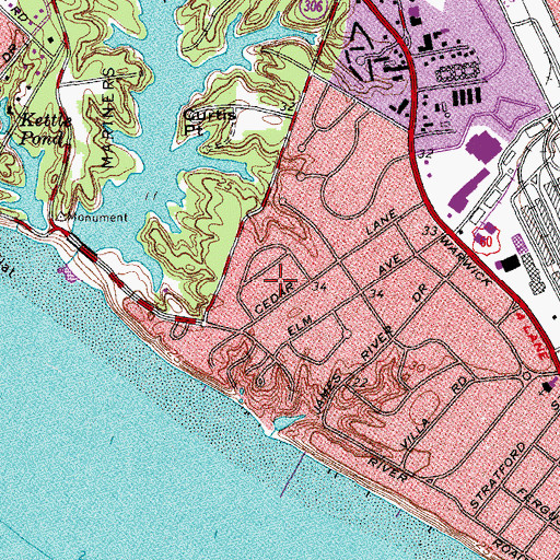 Topographic Map of Cedar Grove, VA