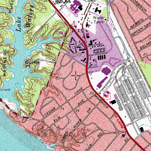 Topographic Map of Nelson Place, VA