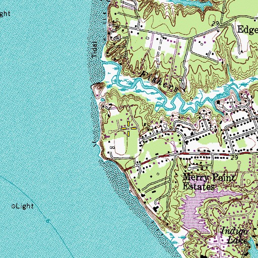 Topographic Map of Watergate Estates, VA