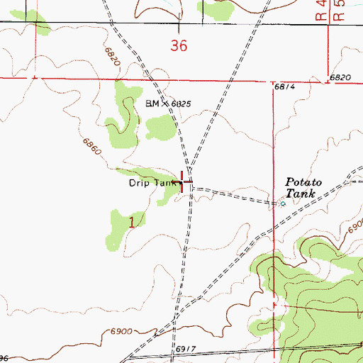 Topographic Map of Drip Tank, AZ