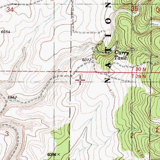 Topographic Map of Curry Trick Tank, AZ