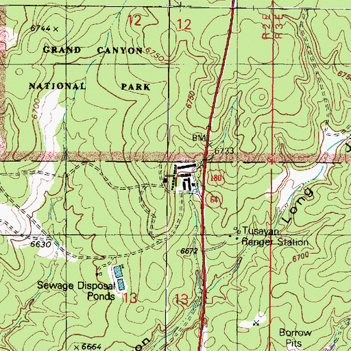 Topographic Map of Moqui Lodge, AZ