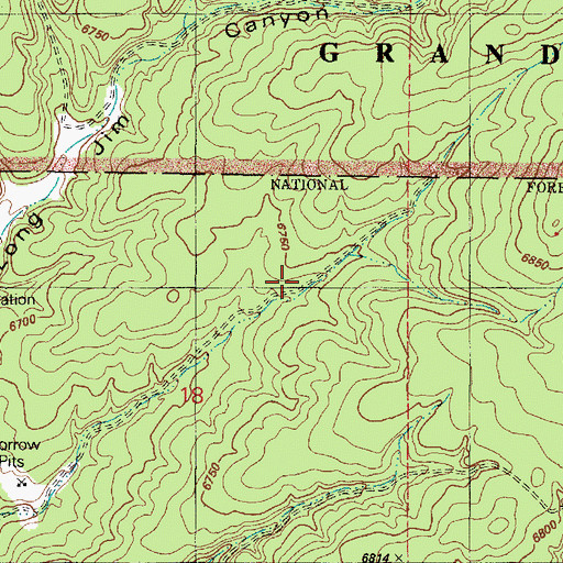 Topographic Map of Long Jim Trick Tank, AZ