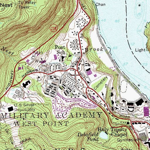 Topographic Map of Cavalry Garden (historical), NY