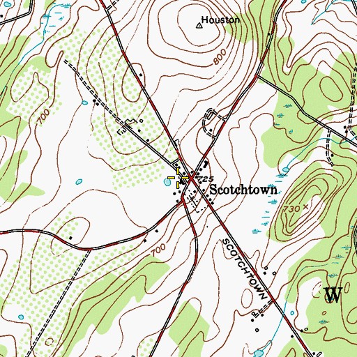 Topographic Map of Scotchtown School (historical), NY
