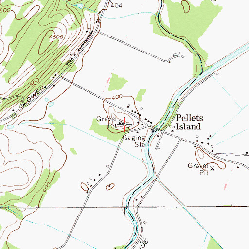 Topographic Map of Pellets Island Mountain, NY