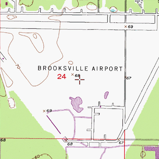 Topographic Map of Brooksville Army Air Field (historical), FL