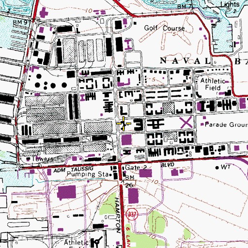 Topographic Map of David Adams Memorial Chapel, VA