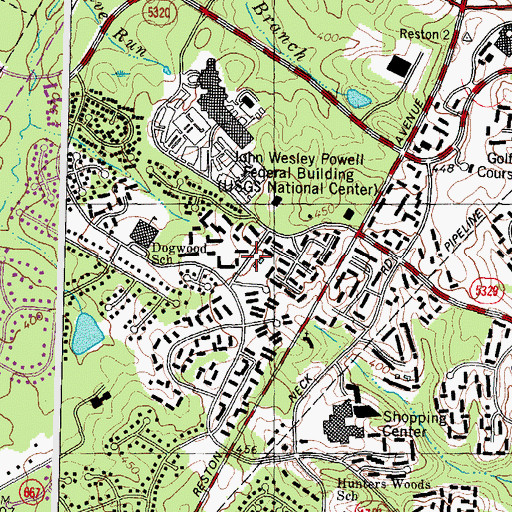 Topographic Map of Southgate Community Center, VA