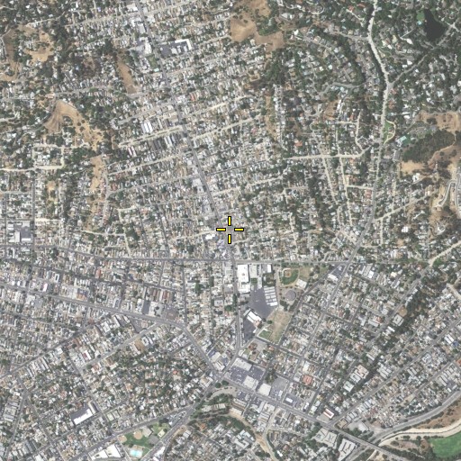 Aerial/Satellite Image of Highland Park Church of the Nazarene, CA