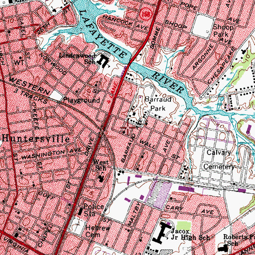 Topographic Map of Mount Zion Pentecostal Church, VA