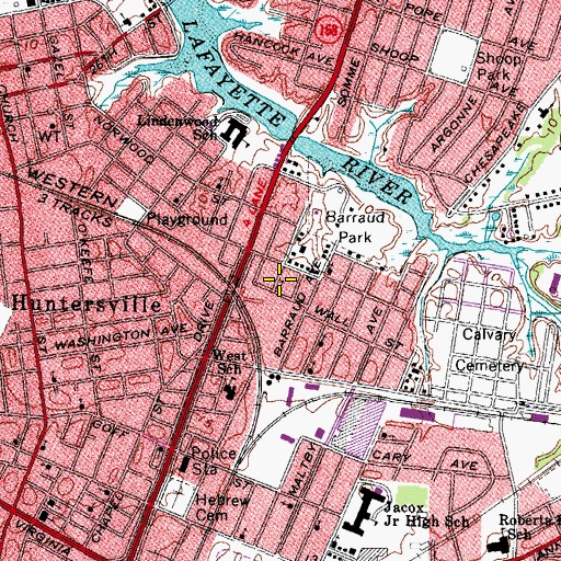 Topographic Map of Mount Zion Pentecostal Church, VA