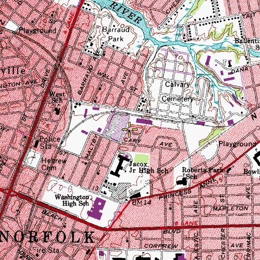 Topographic Map of Macedonia United Christian Church, VA