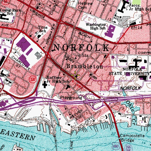 Topographic Map of Grace Episcopal Church, VA